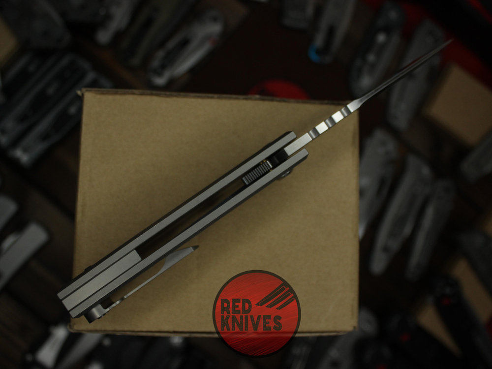 Нож TANTO CHAVES KNIVES 229 REDENCION KICKSTOP FLIPPER KNIFE TITANIUM CHISEL RK/Н3