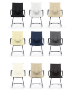 Кресло Кайман СН-300 софт, низкая спинка, полозья хром, экокожа Santorini