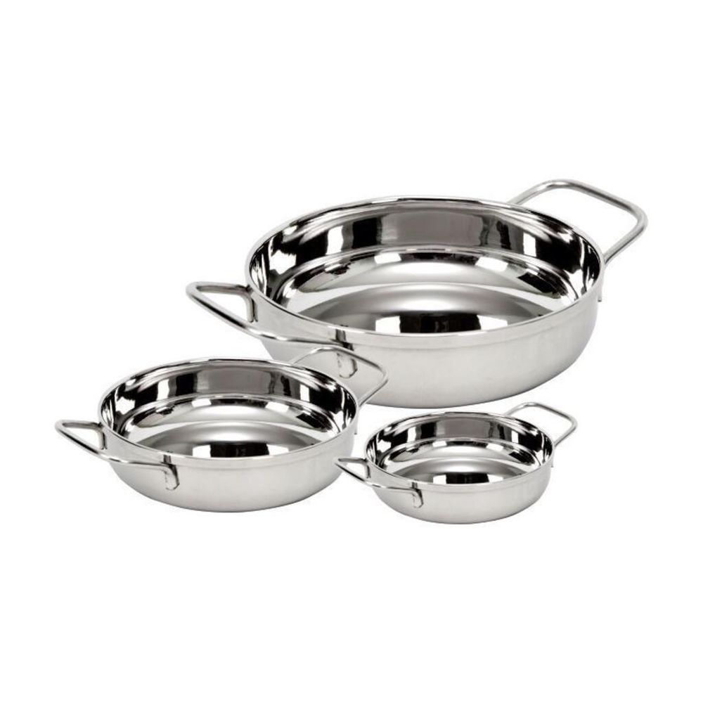 Сковорода для подачи 12,5 см h3 см круглая нерж. 2 ручки P.L. Proff Cuisine