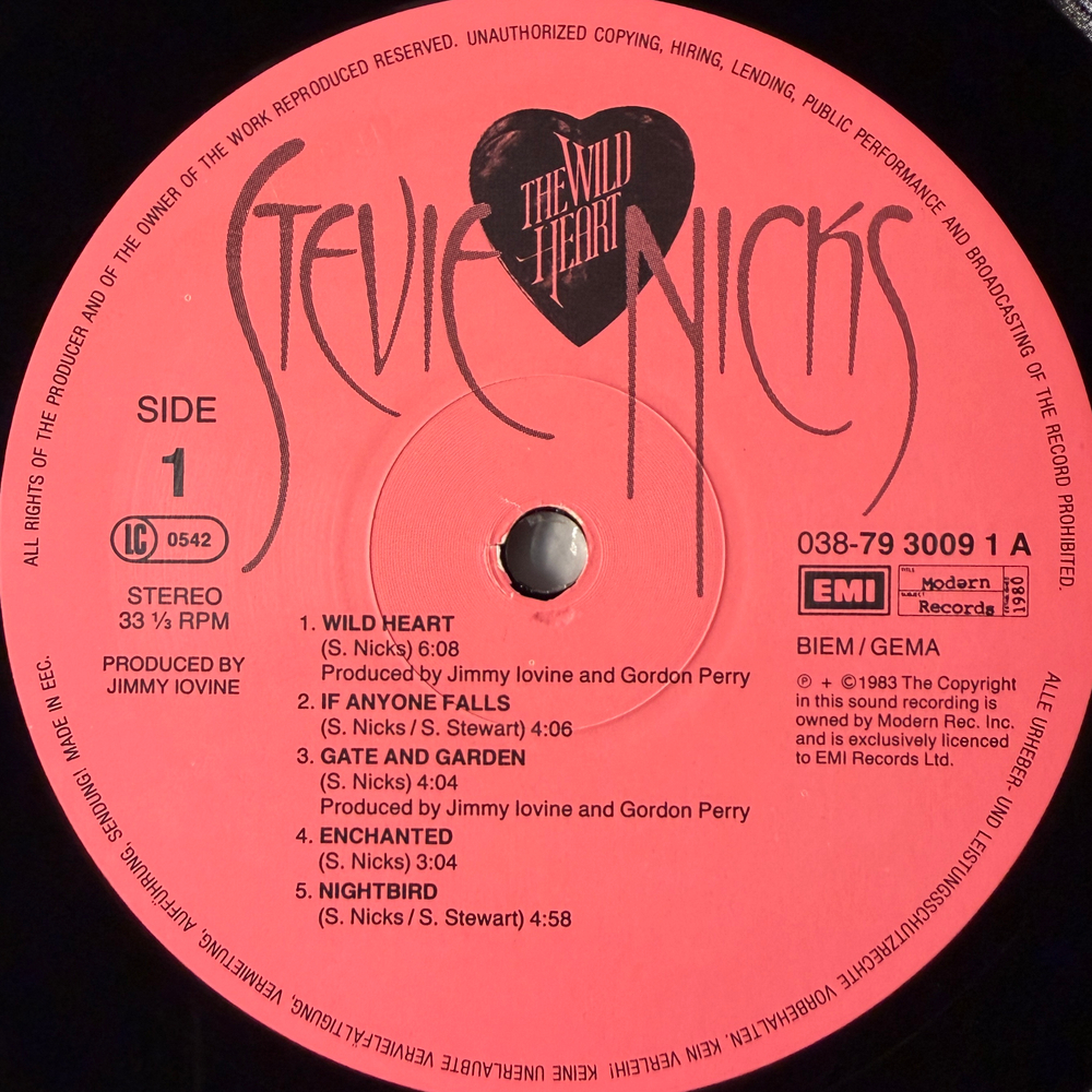 Stevie Nicks ‎– The Wild Heart (Европа)Т