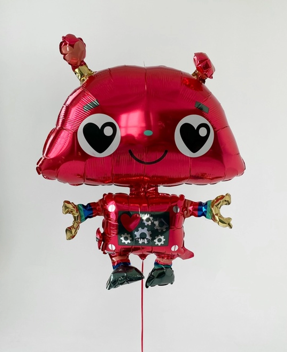 Фольгированный шар-фигура «Влюбленный робот», 61 см