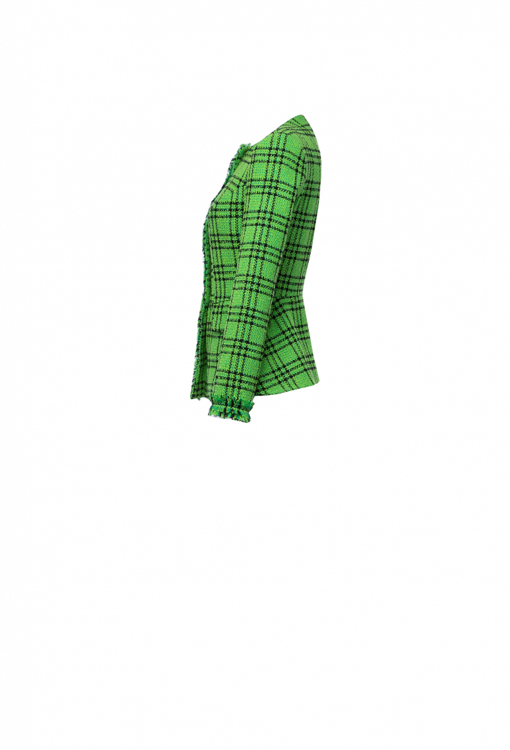 Приталенный твидовый жакет в клетку 01-04-23 FW