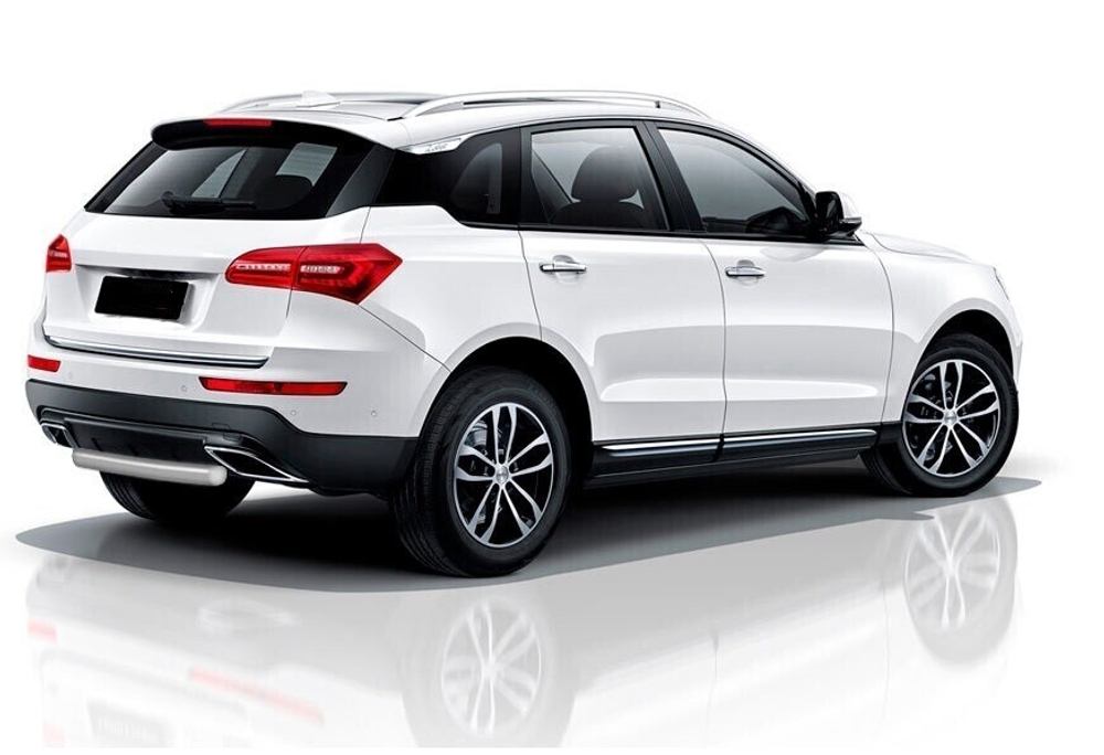 Защита заднего бампера Zotye Coupa (2013-2023) d57 короткая серебристая