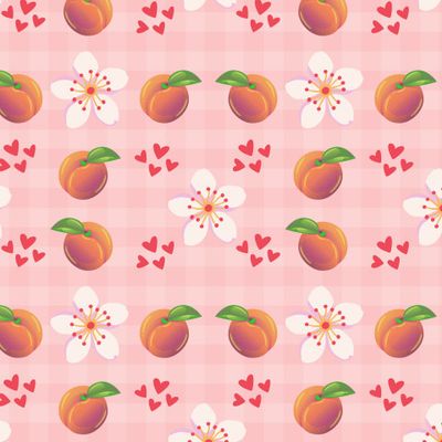 Персики и цветы