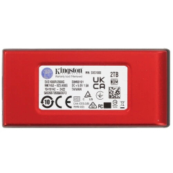 Внешний SSD диск Kingston Portable SSD 2TB XS1000R, Type-C / A, USB 3.2 Gen 2, R / W 1050 / 1000MB / s, 70x33x14mm, 29g., Red (5 лет)