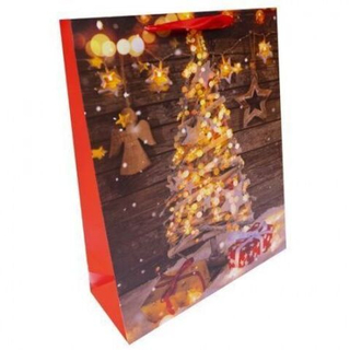 Сумка лам.31*40*12см Новый год ассорти