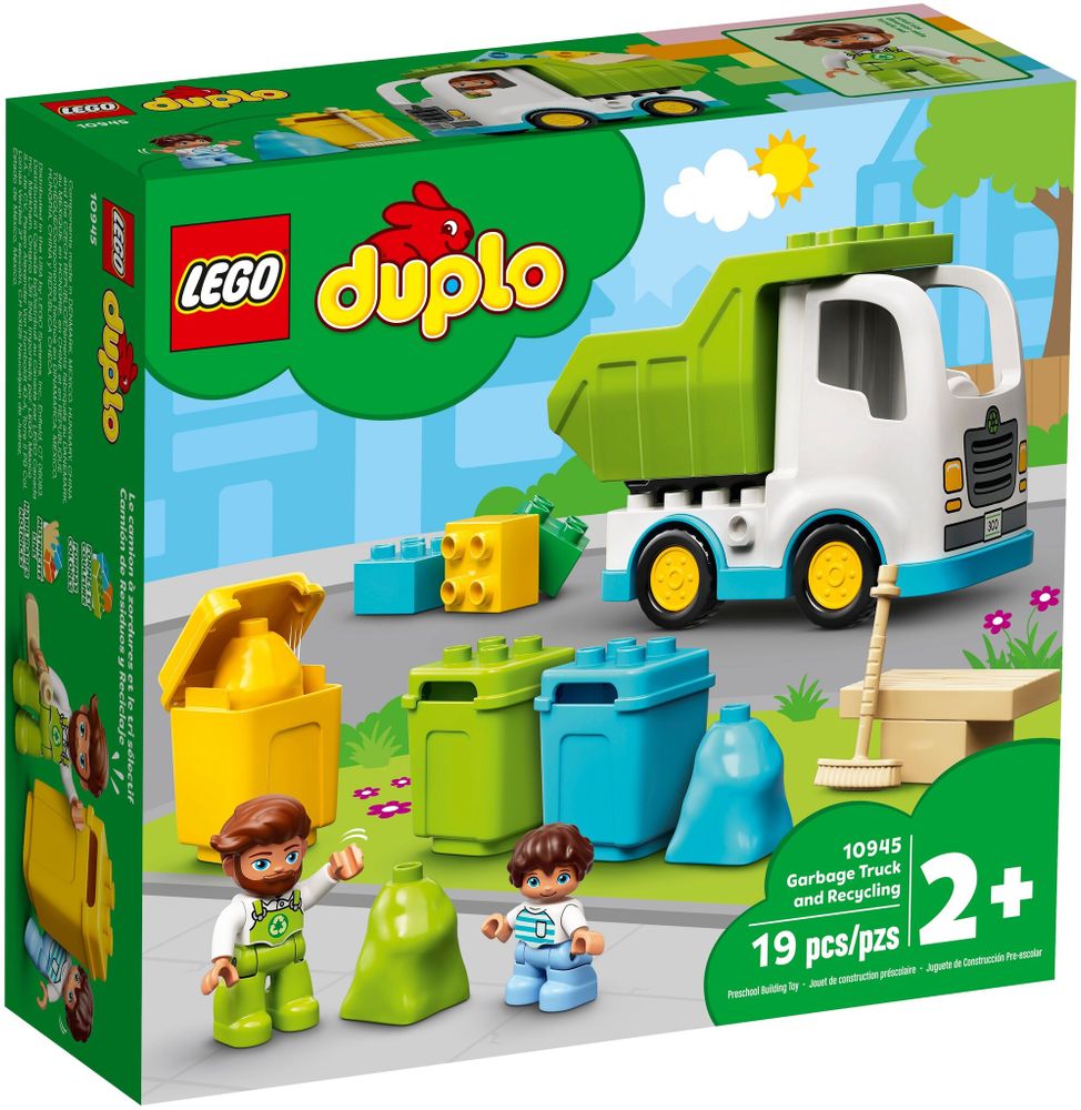 Конструктор LEGO Duplo Town 10945 Мусоровоз и контейнеры для раздельного сбора мусора