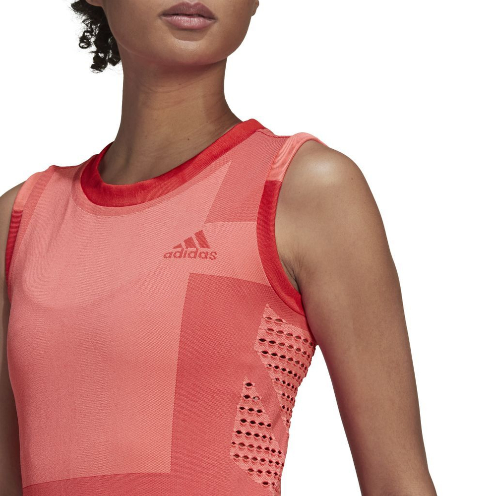 Женский топ теннисный Adidas Tennis Premium Primeknit Tank Top W - красный