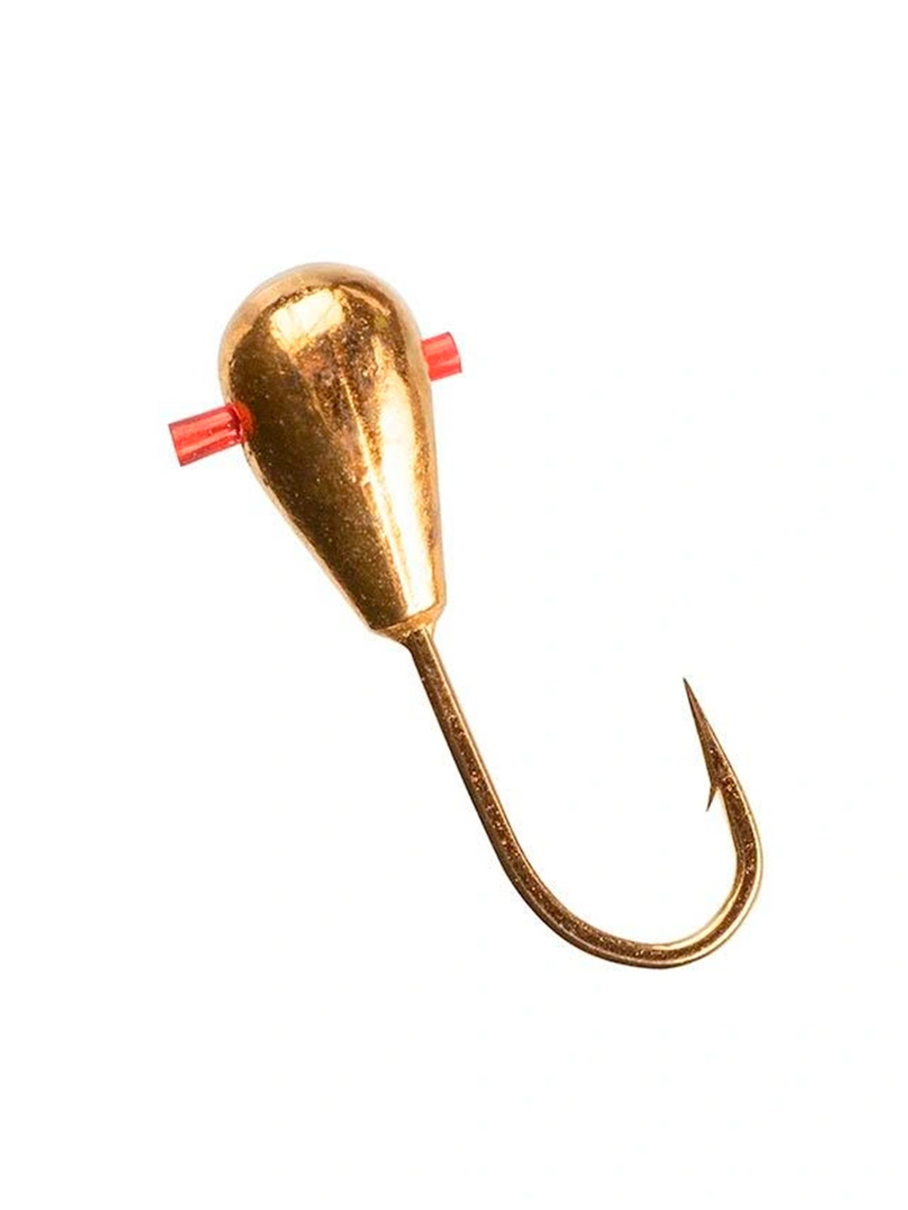 Мормышка Helios вольфрамовая Капля спорт с отверстием 3мм 0,45гр Go с кембриком (MW-3730C-Go)