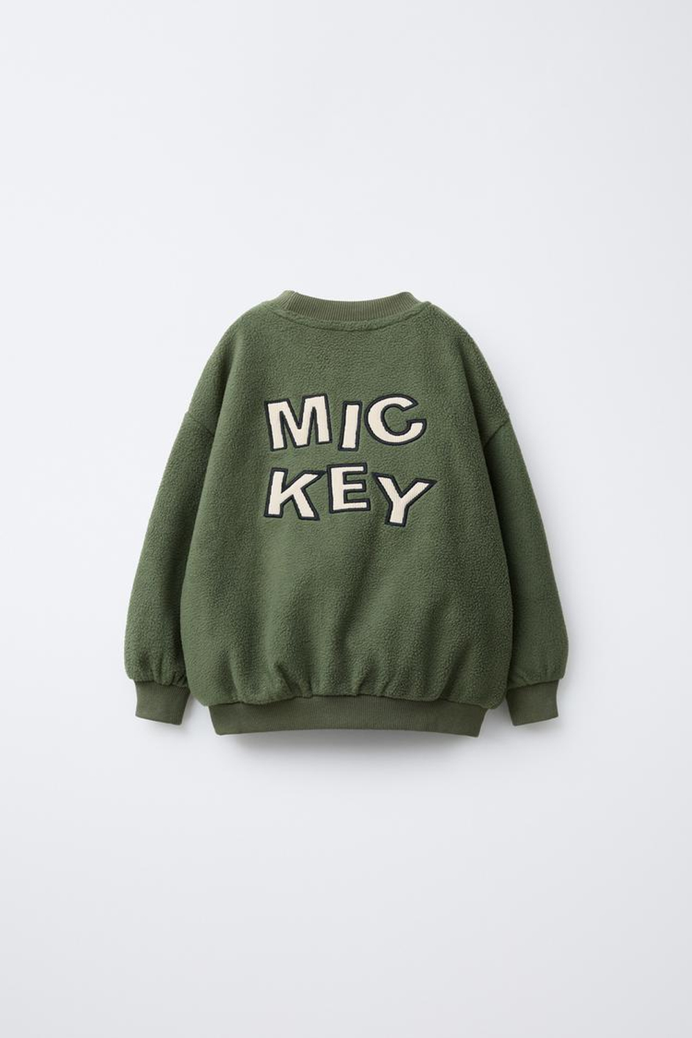 ZARA ТОЛСТОВКА ИЗ ОВЧИНЫ MICKEY MOUSE © DISNEY, ХАКИ