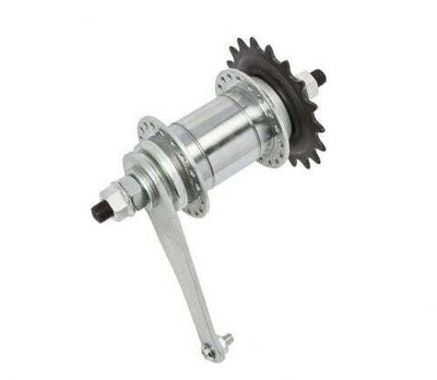 Втулка задняя (1 ск., тормозная) LC-108R, 36 отв., 110 мм, 3/8'' (гайка), 146 мм, с ножным тормозом,