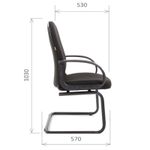 Конференц-кресло Chairman 279 V металл, ткань JP черная