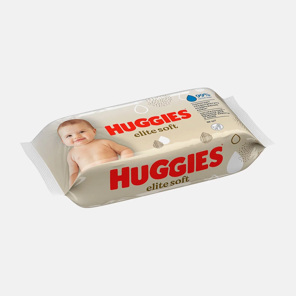 Салфетки влажные Huggies Elite Soft детские 56шт