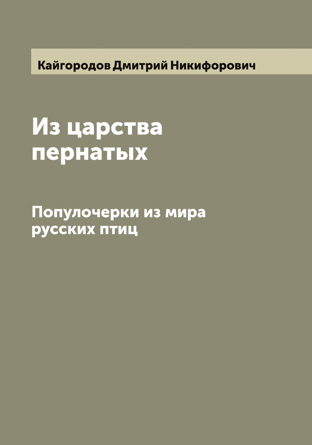 Из царства пернатых. Популочерки из мира русских птиц | Кайгородов Дмитрий Никифорович