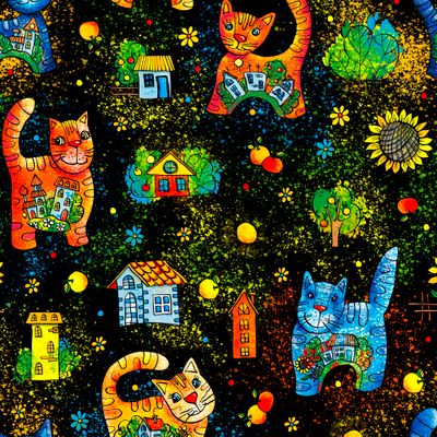 Funny Cats@Houses Коты и дома