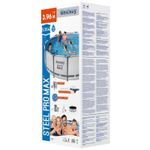 Каркасный бассейн Bestway Steel Pro 5618W (396х122, карт. фильтр, лестница, тент)