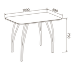 Стол обеденный фотопечать Персик ДСВ-Мебель