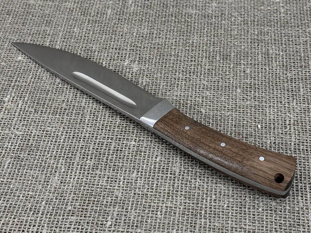 Якутский нож, цельнометаллический, сталь Х12МФ, рукоять орех