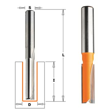 Фреза концевая  пазовая D=12,0 I=38,1 S=12,0 L=95,0 CMT 912.621.11