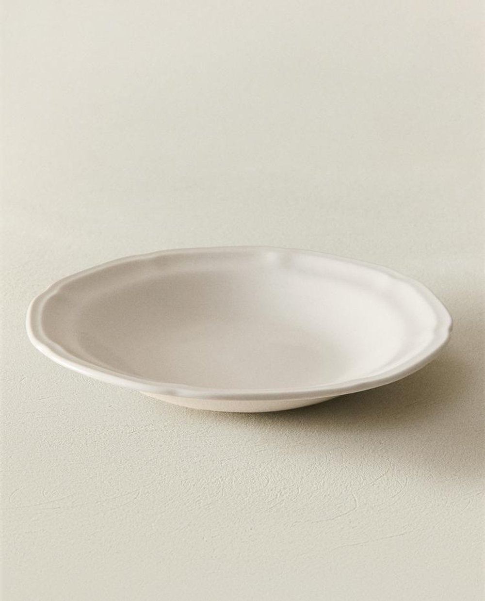 ZARA HOME ФАРФОРОВАЯ СУПОВАЯ ТАРЕЛККА, БЕЛЫЙ