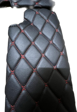 Чехлы на козырьки ЛАДА Приора Priora (красная нить Бабочка)