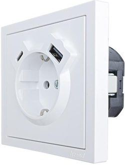 ZIMA Розетка с USB+Type 704-0288-181TC