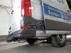 Фаркоп оцинкованный Galia V085A для Volkswagen Crafter фургон со ступенькой, одинарные колеса сзади 2017-(паспорт и сертификат в комплекте)(без электрики)