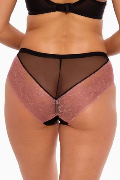 Соблазнительные черно-розовые трусики-слипы Malene (Размер: 4X) (Цвет: черный с розовым)