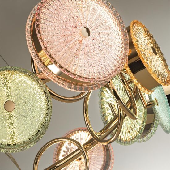 5412/95L L-VISION ODL_EX24 151 золотой/разноцветный/металл/стекло Люстра LED 95W 4000K 6400lm CARAMELLA