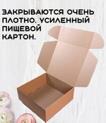 Коробка для пирогов и подарков без окна 20х20х10 крафт
