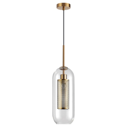 4940/1 PENDANT ODL22 401 античн.бронза/металл/прозрачный/стекло Подвес E27 1*40W CLOCKY