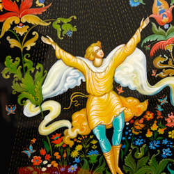 Панно Палех "Иван и Жар-птицы"