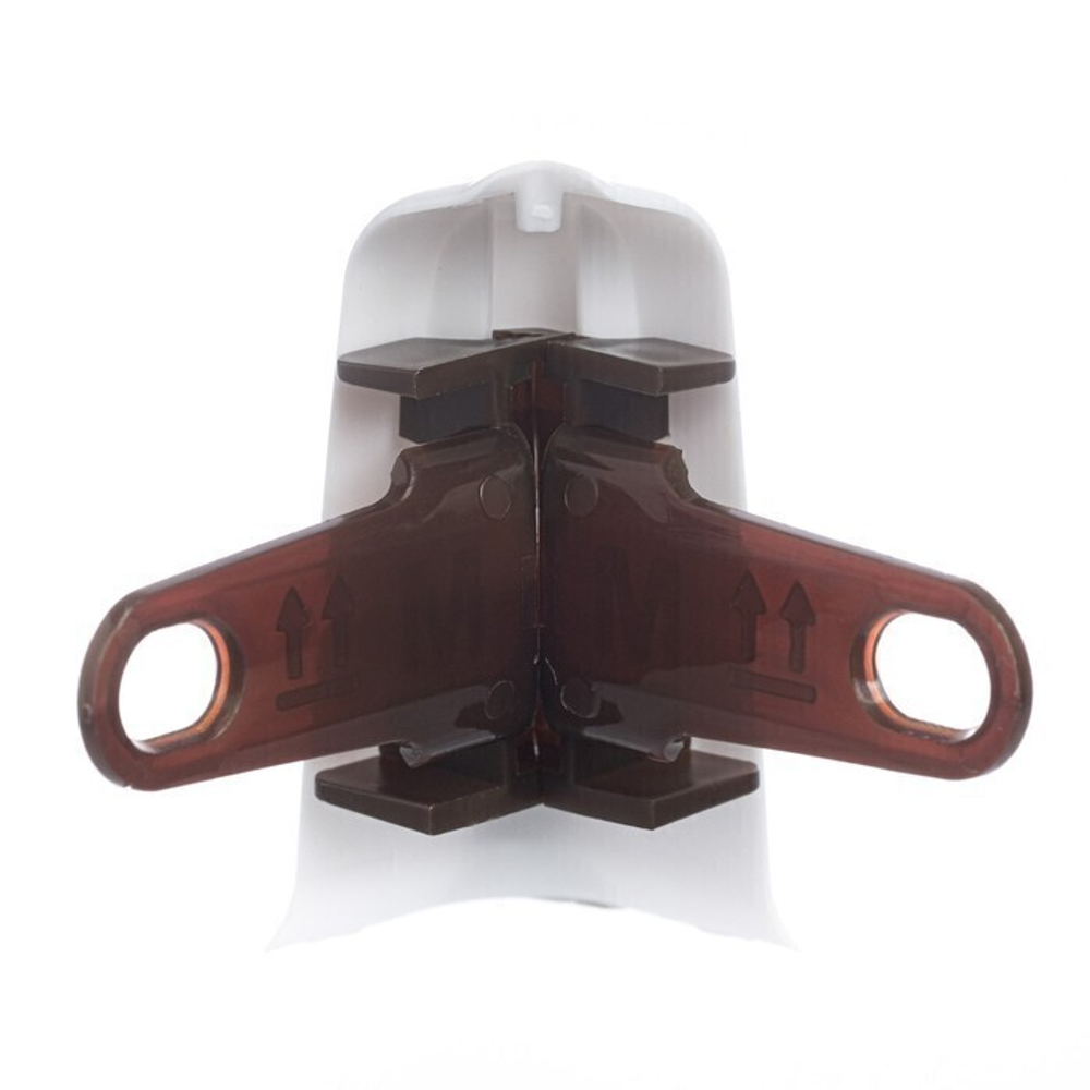 Угол наружный с крепежом для плинтуса 85мм "Деконика", 001 Белый