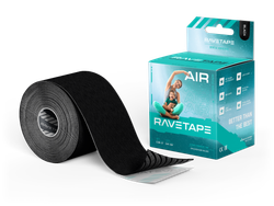 Кинезиотейп RaveTape AIR 5×5 — Черный (BLACK)