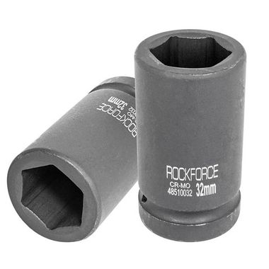 Головка ударная глубокая 32мм 1''6гр. RockForce##Rock FORCE RF-48510032