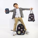 Ранец BRAUBERG PREMIUM, 2 отделения, с брелком, "Space mission", LED ЛАМПОЧКИ, 38х29х16 см, 270599