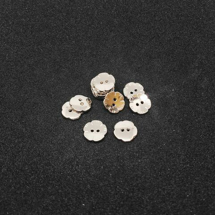 Т109 декор пришив.элемент, 9 мм, цв.никель, цветок