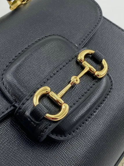 Женская мини-сумка Gucci Horsebit 1955 черный