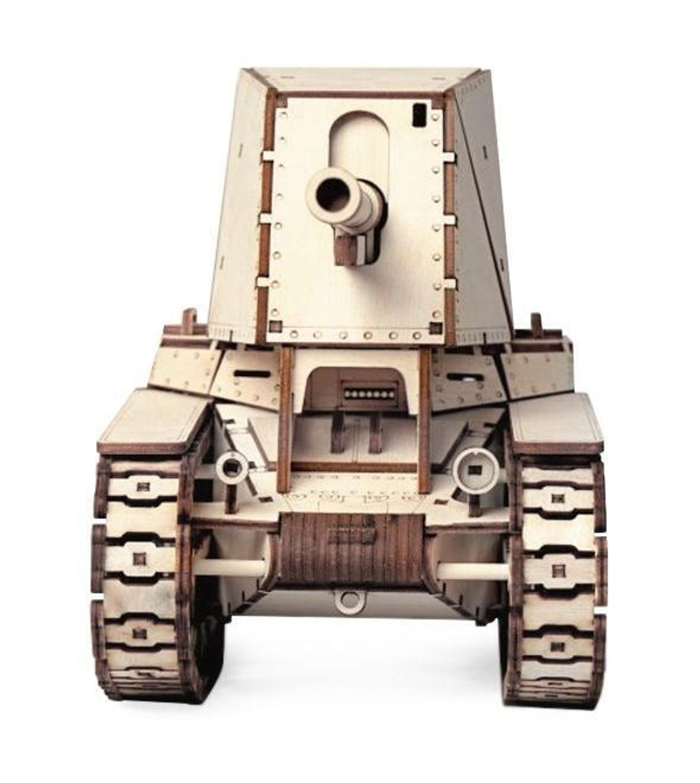 Конструктор 3D деревянный подвижный Lemmo Танк СУ-18