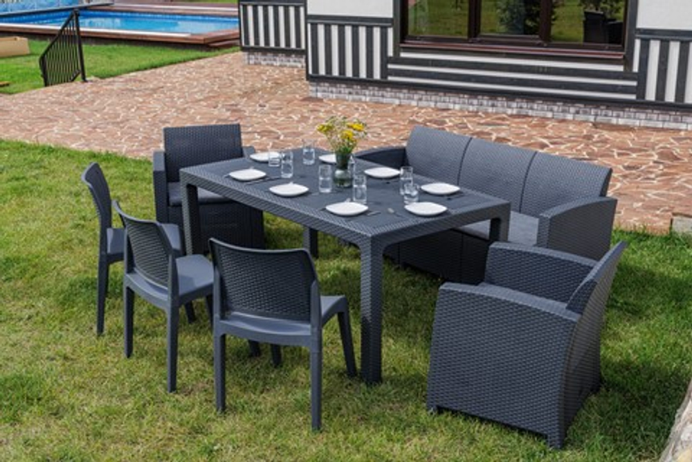 Комплект мебели Lana Dining XL, графит