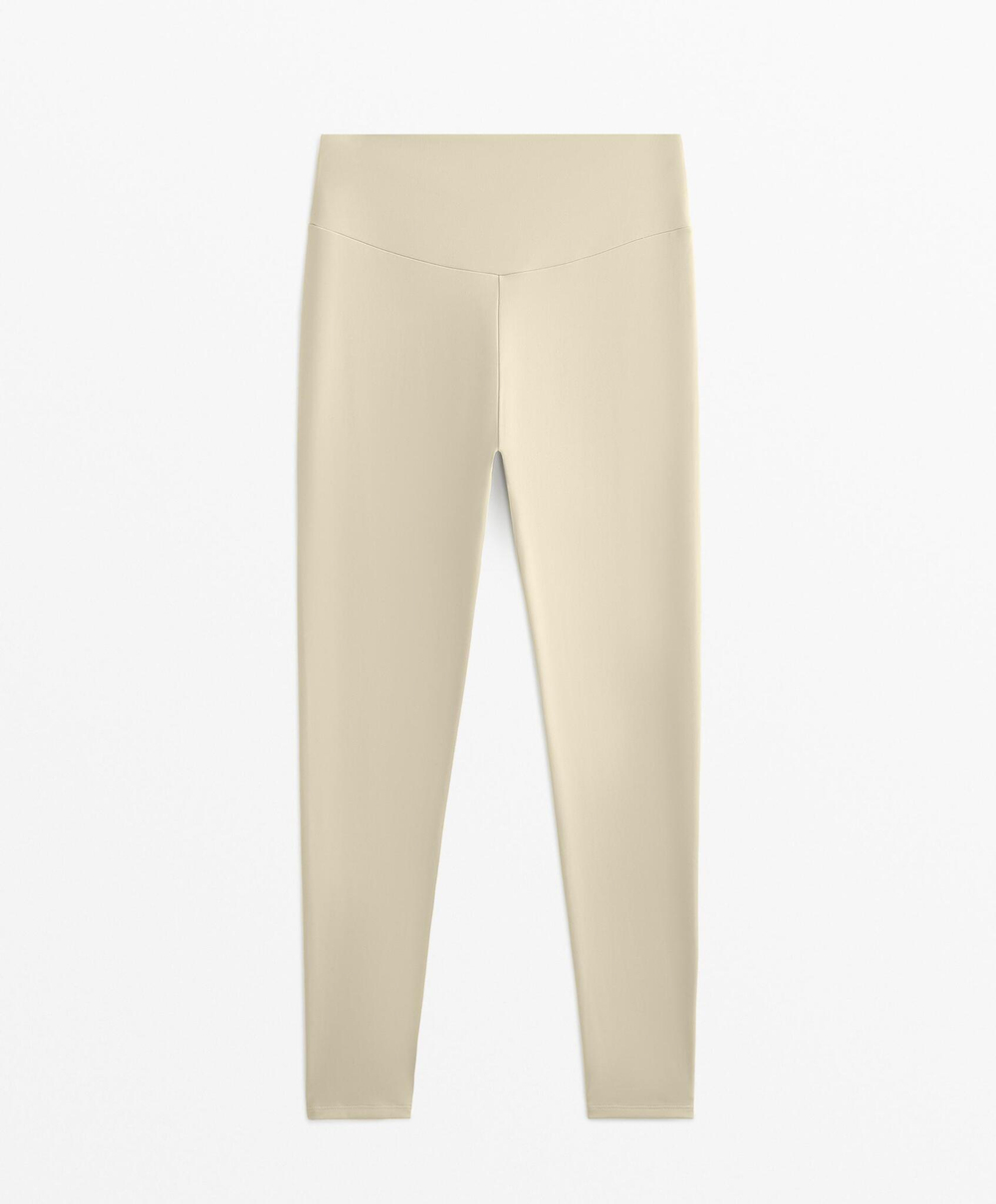 OYSHO Легинсы длиной до щиколотки Comfortlux с высокой посадкой, зеленовато-желтый