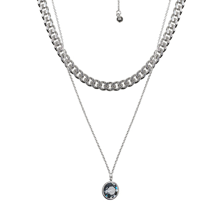 Колье Fiore Luna Silver Night B2402SW-N01.3 BW/S