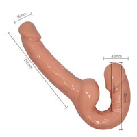 Телесный безремневой страпон Ultra Passionate Harness