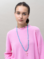 Колье Stone Cross из турквенита с розовым кварцем