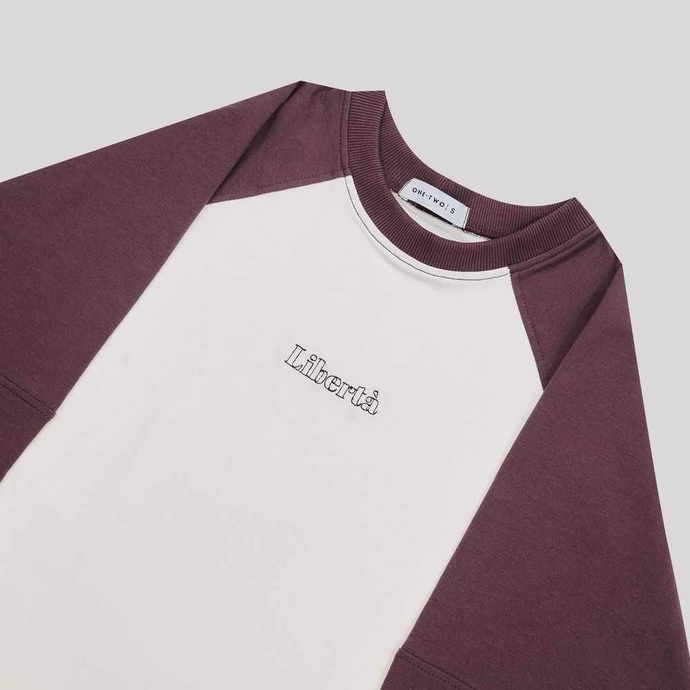 Лонгслив One Two Raglan Duo Catawba Grape