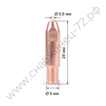 Наконечник Varteg  M6х28х0.8 ( 140.0051/MD0009-08)