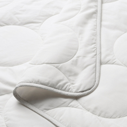 IKEA LENAST  (ИКЕА ЛЕНАСТ)  -  Одеяло для детской кроватки, белый/серый, 110x125 см