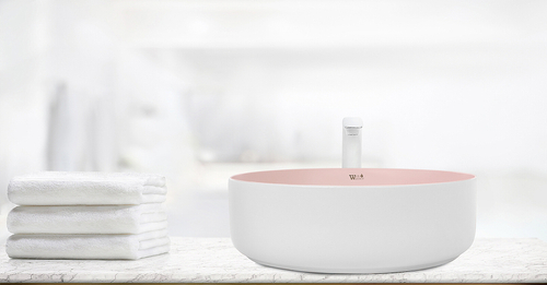 Раковина-чаша WeltWasser Elbach M3134 PW 35 10000004520 Белая Розовая