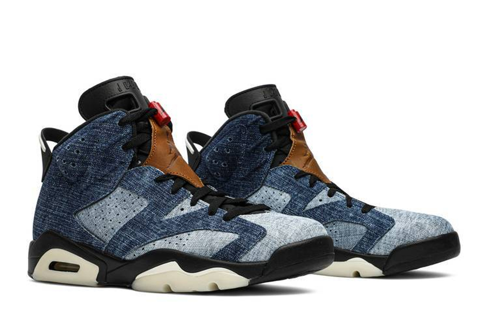Air jordan 6 retro washed denim sale