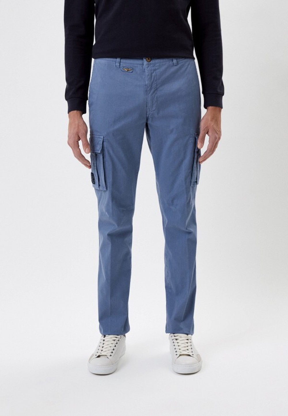 Брюки муж. карго AERONAUTICA 1329 голубой